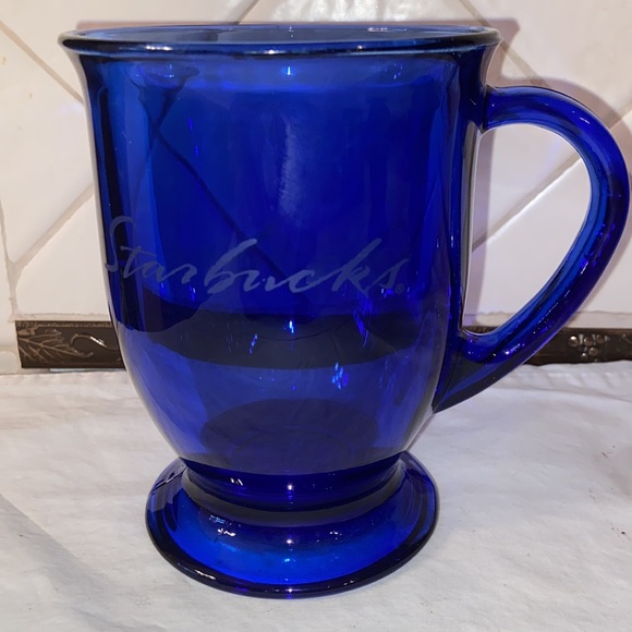 Vintage Cobalt Blue Pedestal Starbucks Mug - Picture 2 of 6